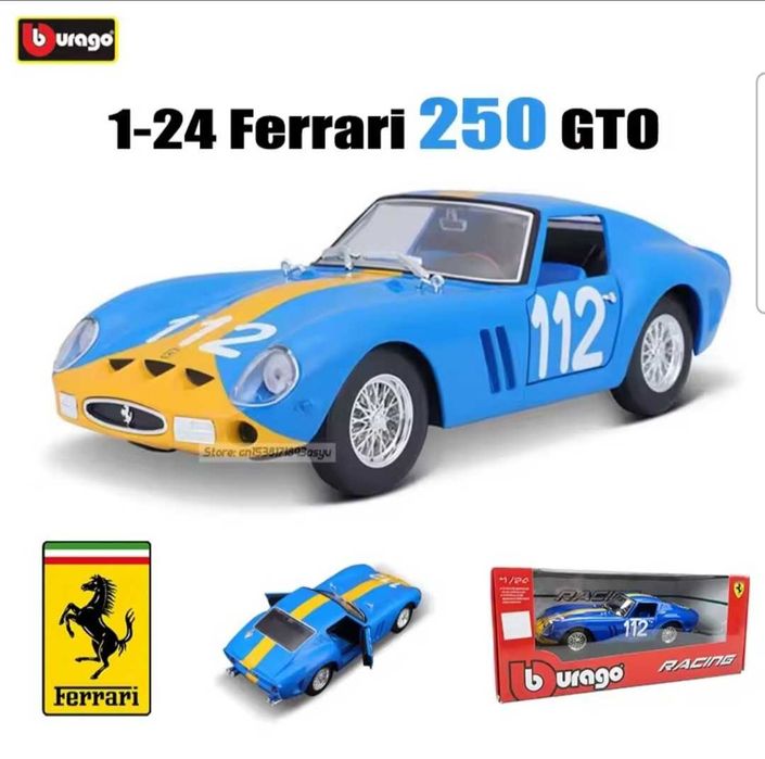 Bburago Ferrari Daytona SP3 1:18 signature series;Ferrari GTO 250 1:24