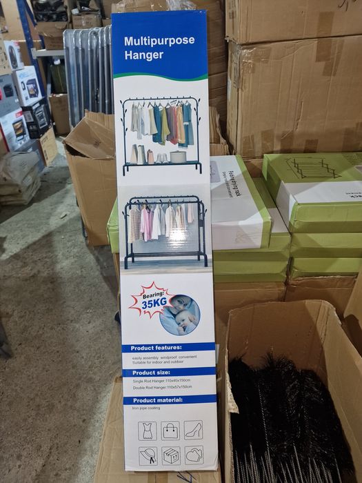 Suport baie cu o polita si cuier pt haine