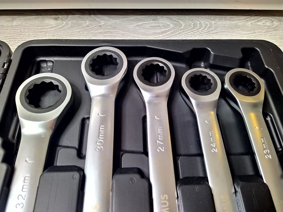 Set chei combinate cu clichet Cr-V, 22 buc, 6-32 mm