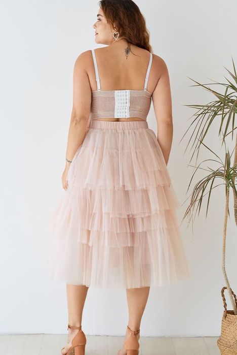 Сет бюстие и прозрачен топ с перли - Л/ХЛ