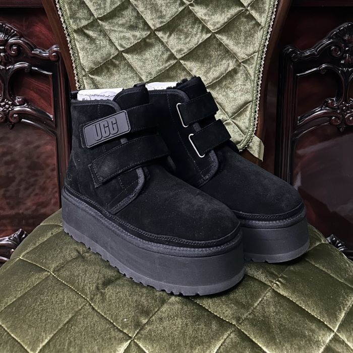 Чёрные Ugg ньюмелы на платформе(оригинал)
