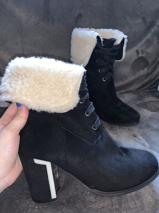 Botine îmblănite cu toc