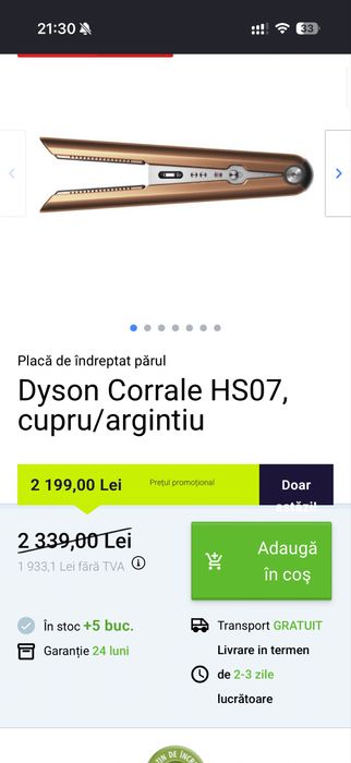 Dyson placa de par HT 01 si HS 07