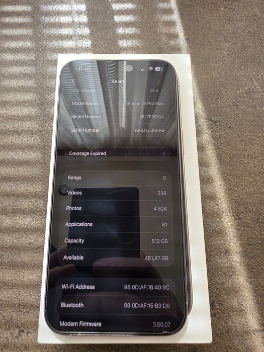 Iphone 15 Pro Max 512gb Natural Titanium