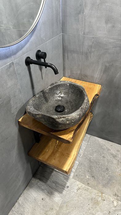Lavoar baie Chiuveta piatra din rau,facuta manual