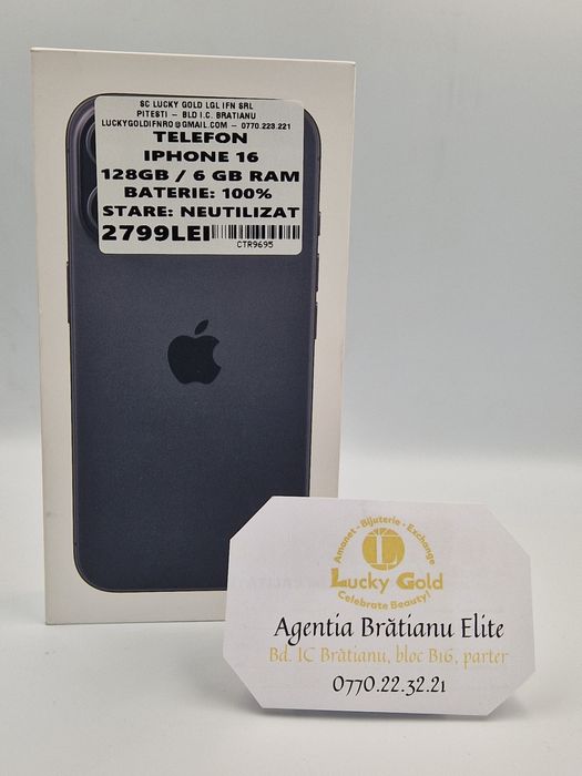 Iphone 16 128 GB Neutilizat cod 9695
