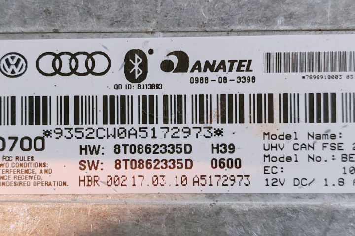Modul bluetooth 8T0862335D Audi A4 B8/8K