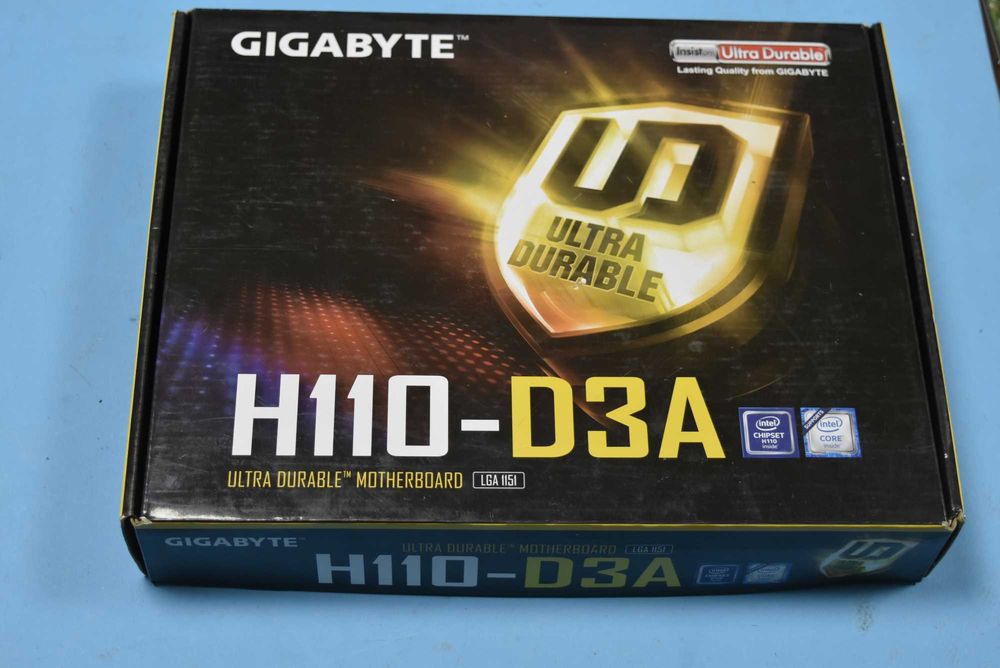 ДЪнна платка Gigabyte H110-D3A в оригинална кутия и аксесоари . 1151 DDR4