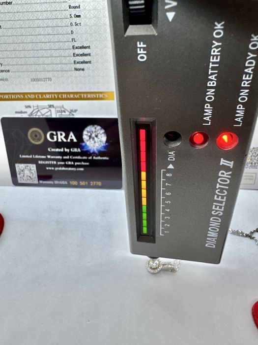 Сребърно колие с мойсанит ( диамант) 0.5 карата