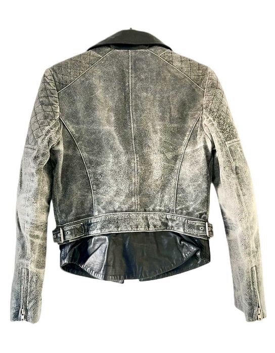 MUUBAA Дамско Кожено яке Черно UK 10 Medium