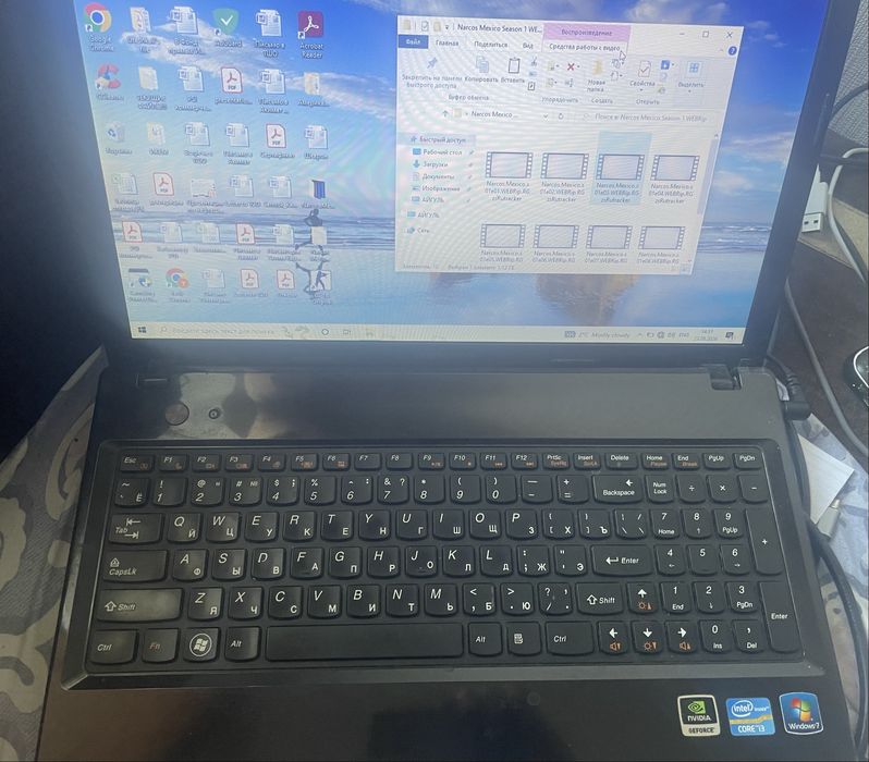 Ноутбук Lenovo старый рабочий