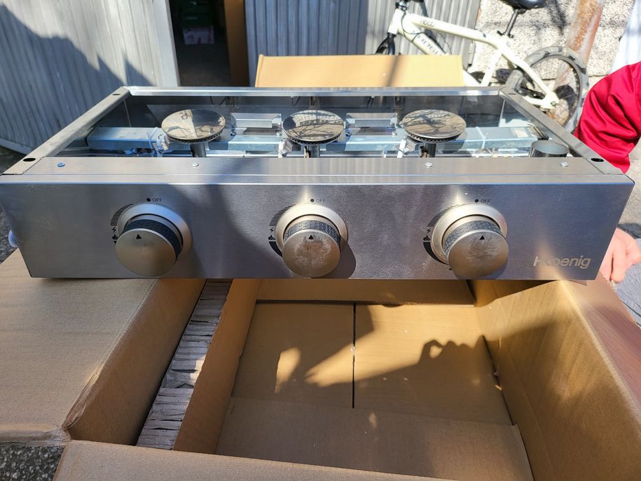 Скара на газ планча H.Koenig Plancha PLX830 с 3 горелки 350 градуса
