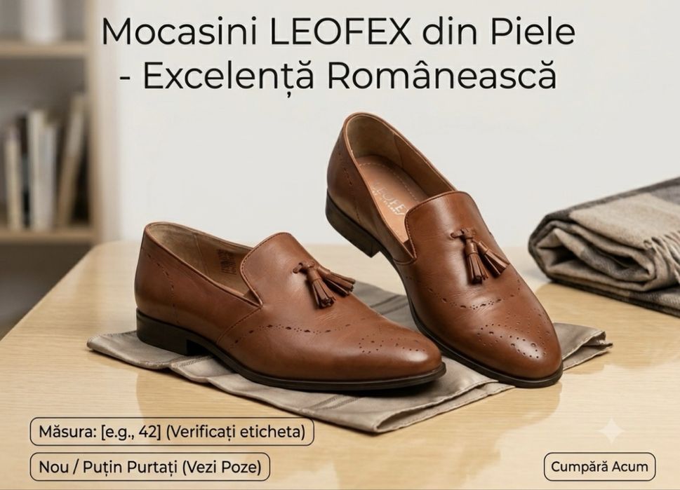 Mocasini din Piele LEOFEX (Made in Oradea) – Eleganță și Confort