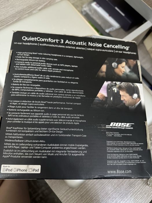 Casti Bose Quiet Comfort 3 Acoustic Noise Cancelling