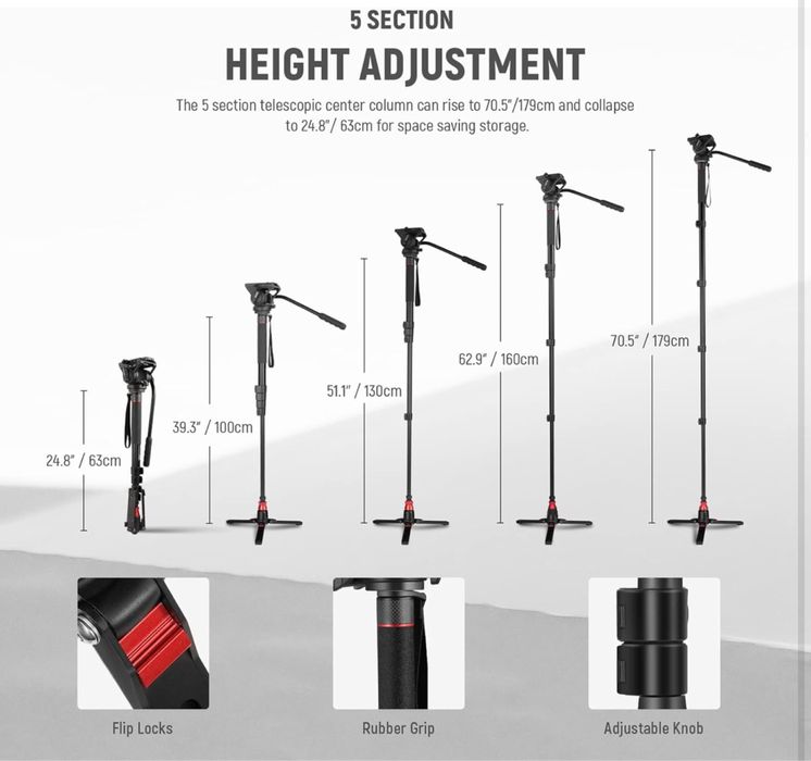 Трипод. Монопод. Видео глава. Статив. камера. слайдер. dji. видео.фото