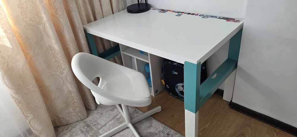 Birou inaltime reglabila 96×58 cm cu scaun