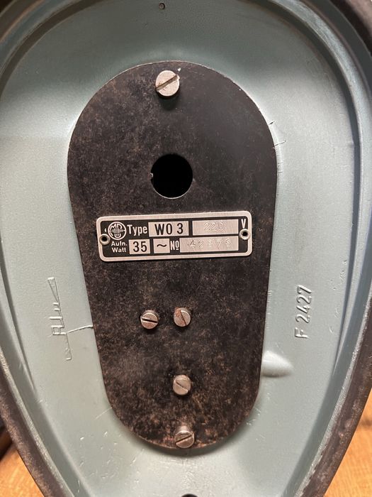 Настолен вентилатор / Progress W03 / 50-те