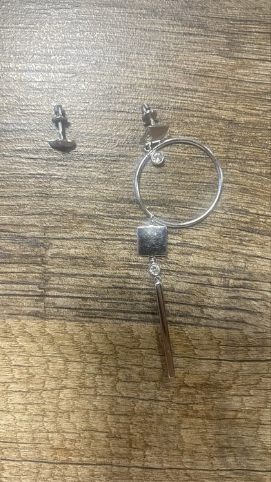 Серебряные ассиметричные серьги