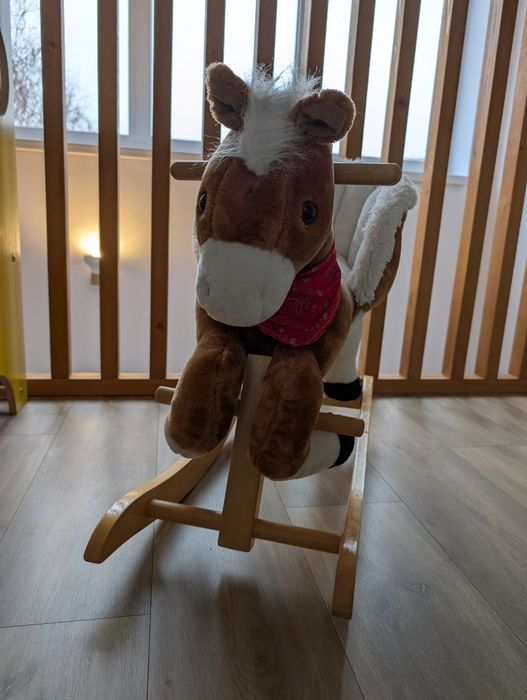 Balansoar căluț cu spătar + sunete (opțional)