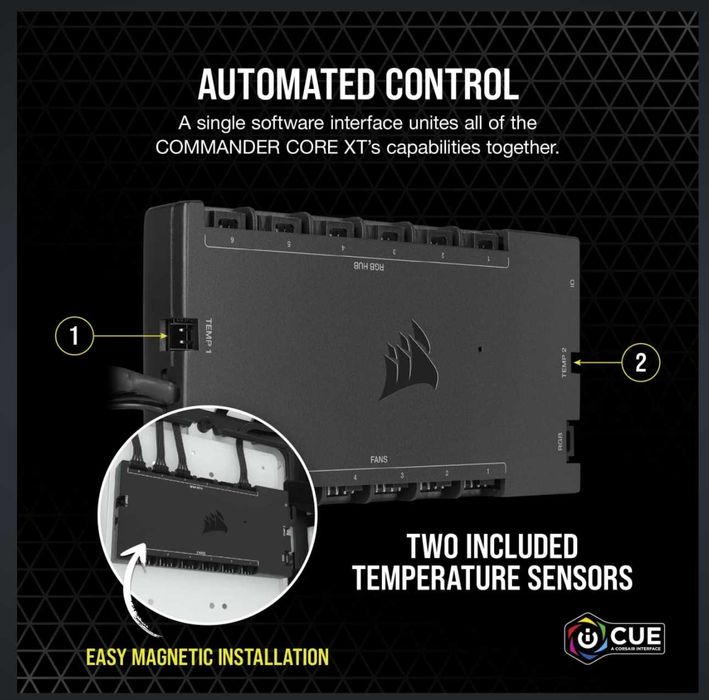 Corsair RGB 18 FANs controler iCUE Commander CORE XT НОВ