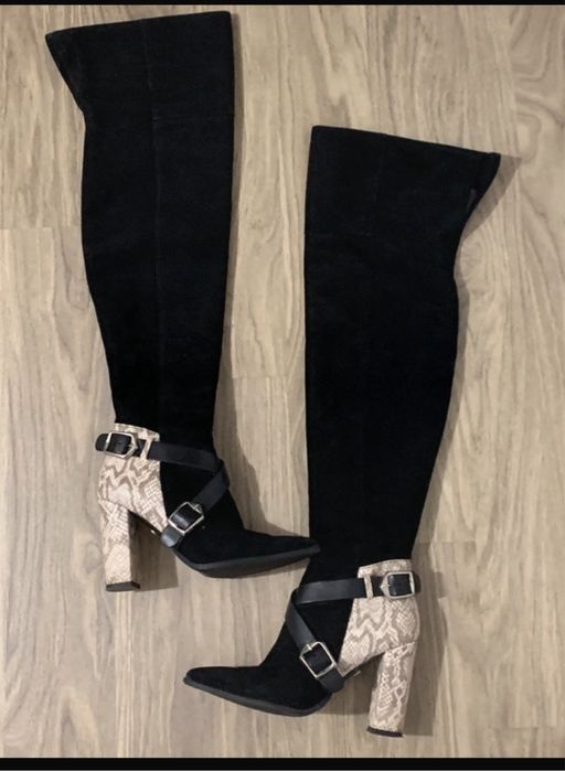 Cizme lungi piele intoarsa  36