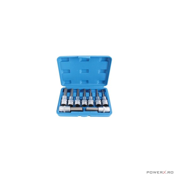 Trusa chei imbus hexagonale lungi 80 mm, H4 - H17 mm 9 piese, Satra