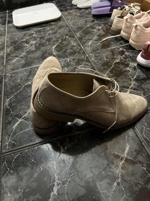 Pantofi 42 piele naturala intoarsa ca noi purtati o singura data