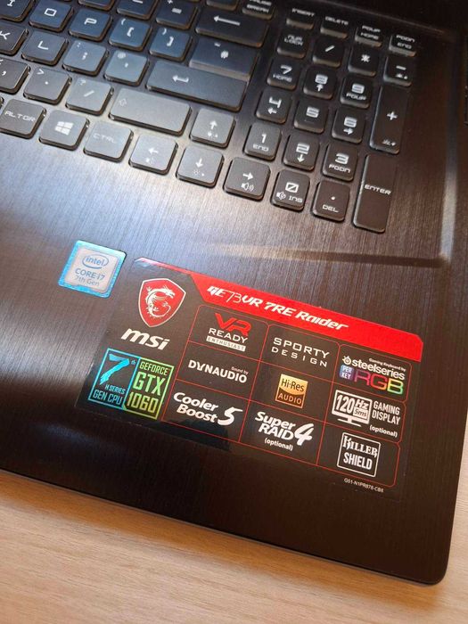MSI GE73VR 7RE Raider 17" 120hz - 1060 8GB, i7-7700HQ, 16GB RAM, 1TB