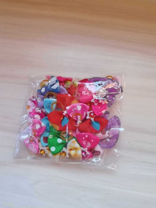 15 панделки за кученца Йорки Пудел Померан панделка за кучета и котки