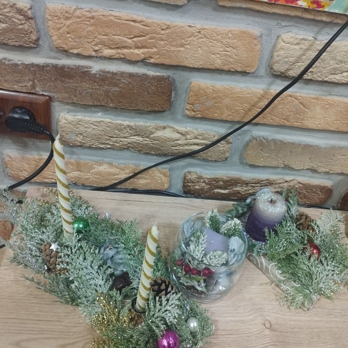 Новогодние свечи подсвечники