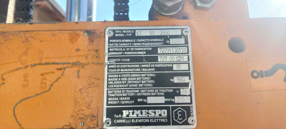 Високопвдигач самоходен Pimespo на акумолатори 1.5т -3метра