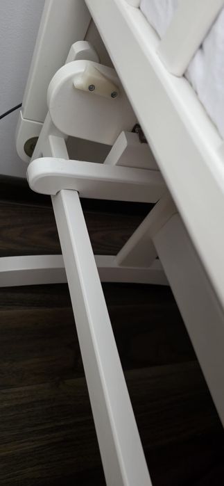 Patut bebe deluxe Mothercare cu balansoar alb L95 x l50 x h 80 cm