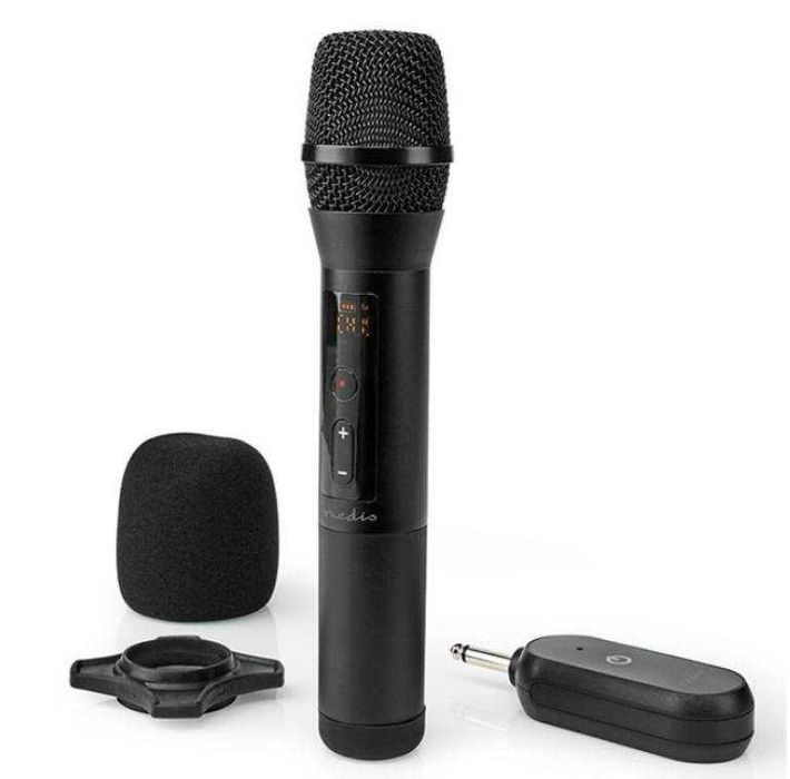 Безжичен микрофон Nedis, 20 канала, 10 часа автономност, Приемник