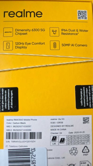 Продавам използван смартфон Realme 14X 5G 128/6