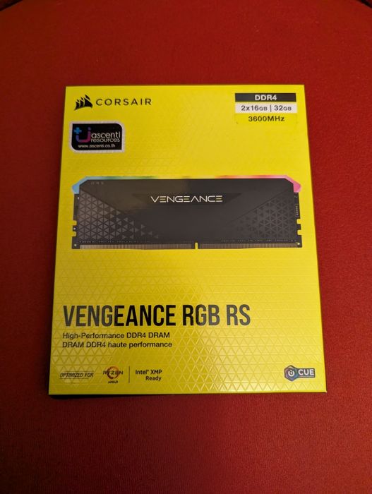 32GB (2x16GB) DDR4 RAM памет Corsair Vengeance RGB RS, DDR4-3600 CL18