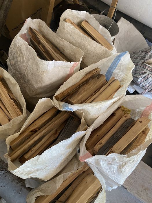 Дрова в мешках