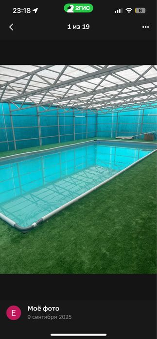 Баня на дровах с бассейном