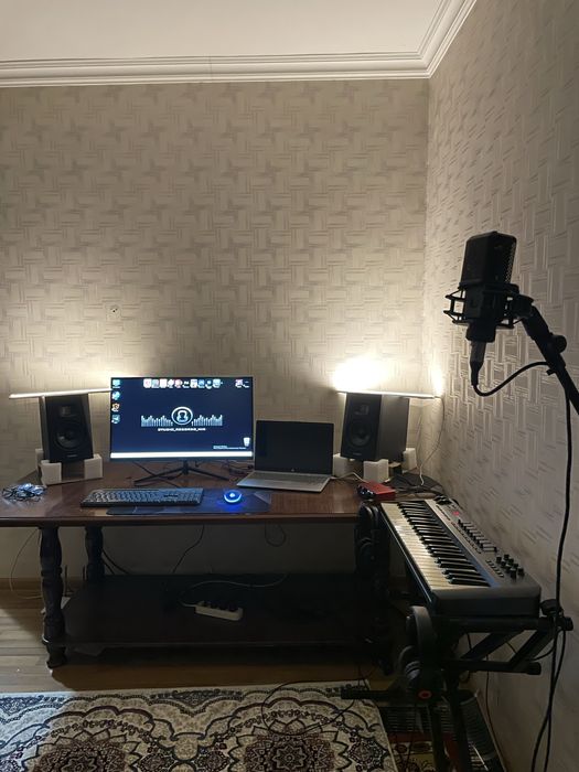 Студия звукозаписи / Ovoz yozish studiyasi / adam,focusrite,lewitt