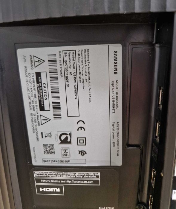 Asii Amanetului - Smart TV Samsung Model UE49MU6279U (4K, Curbat, 123 cm) cu cablu de alimentare si telecomanda