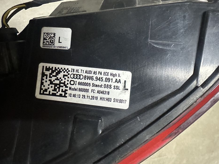 Stop stanga aripa full led Audi A5 F5 B9 cod 8W6945091AA