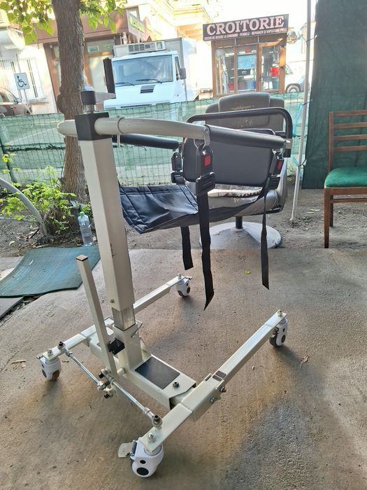 Scaun de transfer cu lift,înălțime ajustabila,design durabil,alb