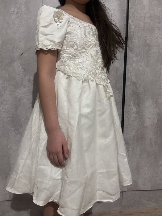 Платье белое девочке и туфли