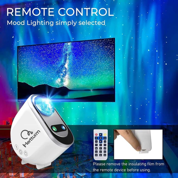 Проектор Galaxy Aurora 3в1 с северно сияние и Bluetooth