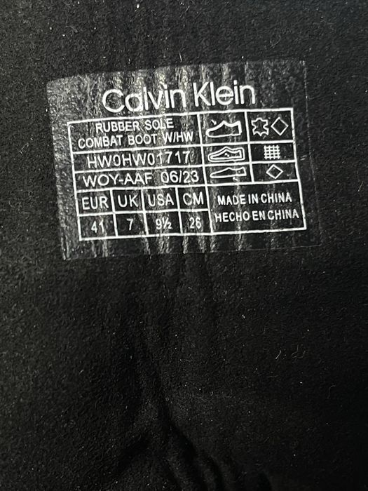 Calvin Klein боти кубинки естествена кожа