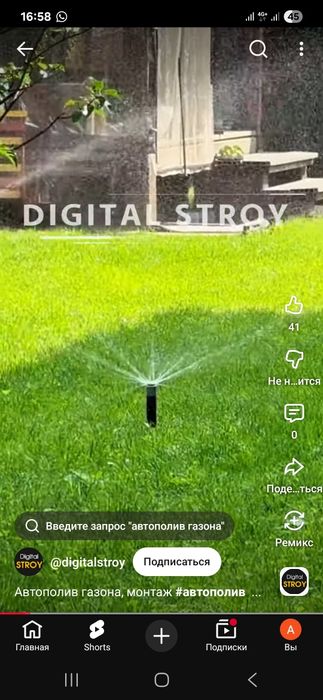 Автополив  газон