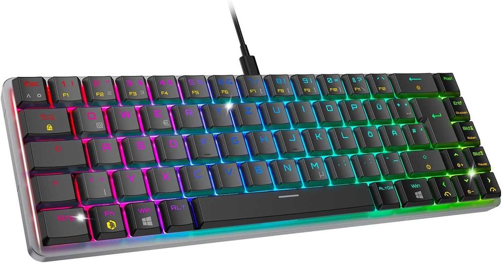 EMPIRE GAMING K241 Tastatură mecanică gaming PC DE QWERTZ,USB-C,MX Red
