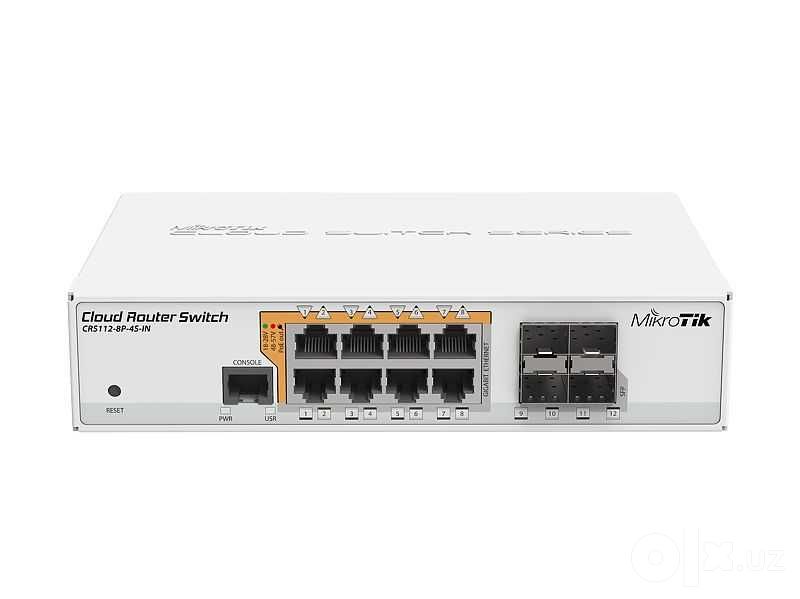 Коммутатор - MikroTik CRS112-8G-4S-IN