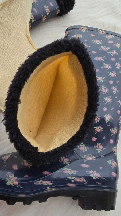 Дамски гумени ботуши №37 с вадещ се чорап