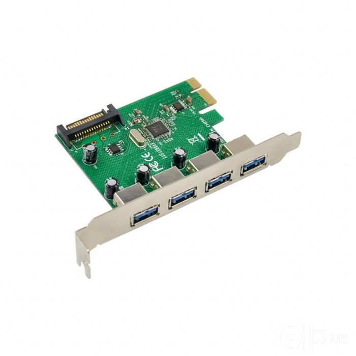 # PCi-e USB 3.2 4port 5Gbps Плата расширения Controller Card карта