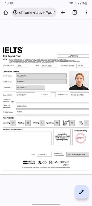 Online Ingliz tili va IELTS kurslari